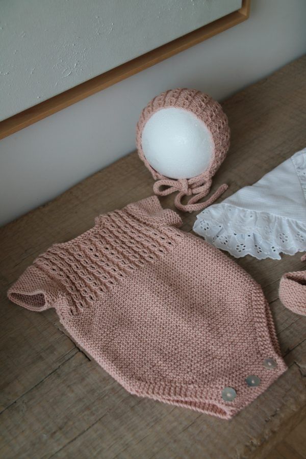 Conjunto de punto - Ochos rosa empolvado - Imagen 8