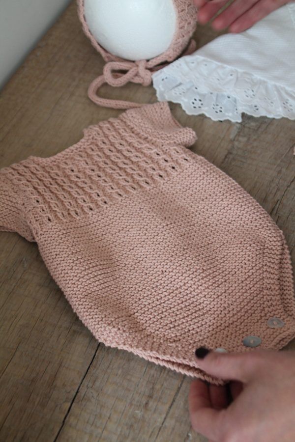 Conjunto de punto - Ochos rosa empolvado - Imagen 7