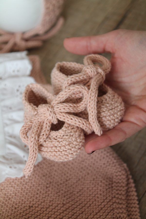 Conjunto de punto - Ochos rosa empolvado - Imagen 6