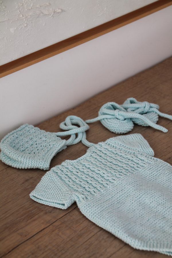 Conjunto de punto - Ochos mint suave