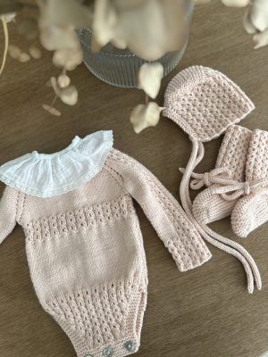 Conjunto de lana Marieta Rosa